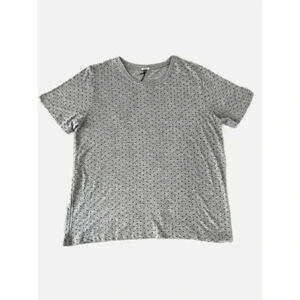 Monrow Women’s Size Large Gray Black Polka Dot‎ Short Sleeve Crewneck T-shirt